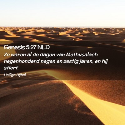 Picture 02 - Genesis 5:27 NLD - Zo waren al de dagen van Methusalach negenhonderd - Bible Verse Picture