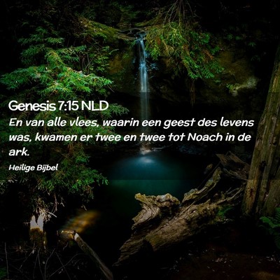 Picture 02 - Genesis 7:15 NLD - En van alle vlees, waarin een geest des levens - Bible Verse Picture