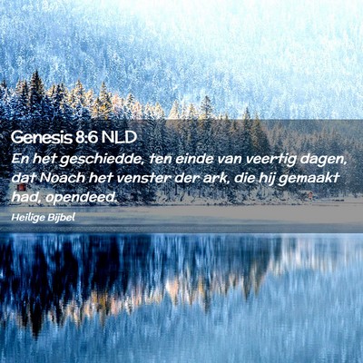 Picture 02 - Genesis 8:6 NLD - En het geschiedde, ten einde van veertig dagen, - Bible Verse Picture