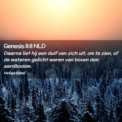 Picture 02 - Genesis 8:8 NLD - Daarna liet hij een duif van zich uit, om te - Bible Verse Picture