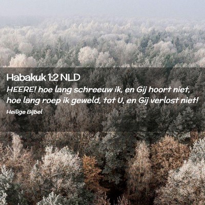 Picture 02 - Habakuk 1:2 NLD - HEERE! hoe lang schreeuw ik, en Gij hoort niet, - Bible Verse Picture