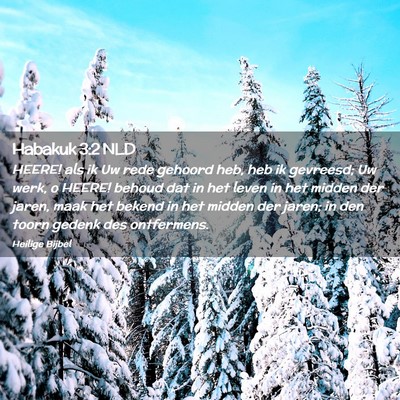 Picture 02 - Habakuk 3:2 NLD - HEERE! als ik Uw rede gehoord heb, heb ik - Bible Verse Picture