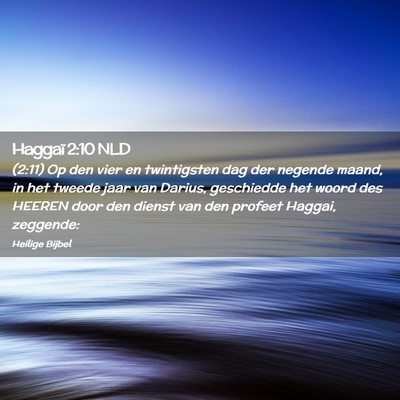 Picture 02 - Haggaï 2:10 NLD - (2:11) Op den vier en twintigsten dag der negende - Bible Verse Picture