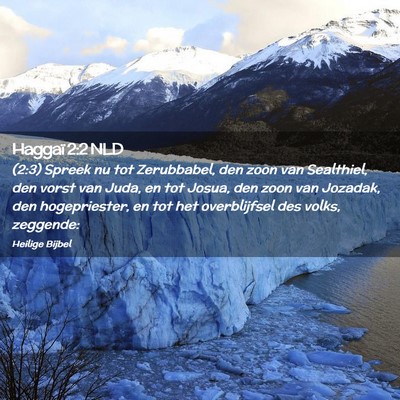 Picture 02 - Haggaï 2:2 NLD - (2:3) Spreek nu tot Zerubbabel, den zoon van - Bible Verse Picture