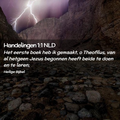 Picture 02 - Handelingen 1:1 NLD - Het eerste boek heb ik gemaakt, o Theofilus, van - Bible Verse Picture