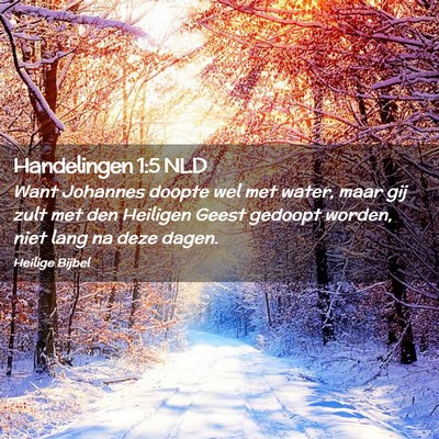 Picture 02 - Handelingen 1:5 NLD - Want Johannes doopte wel met water, maar gij zult - Bible Verse Picture