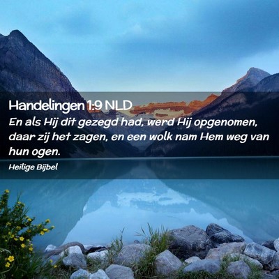 Picture 02 - Handelingen 1:9 NLD - En als Hij dit gezegd had, werd Hij opgenomen, - Bible Verse Picture