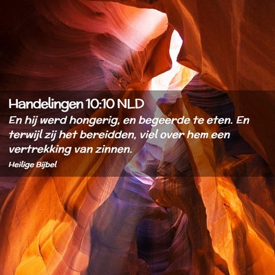 Picture 02 - Handelingen 10:10 NLD - En hij werd hongerig, en begeerde te eten. En - Bible Verse Picture