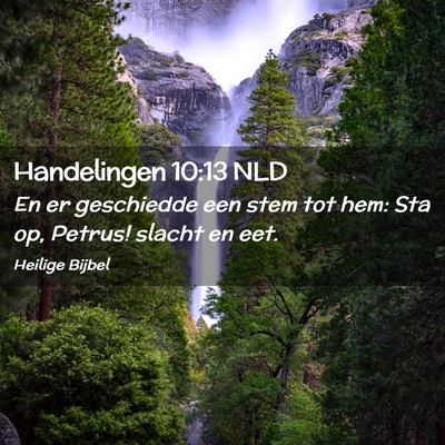Picture 02 - Handelingen 10:13 NLD - En er geschiedde een stem tot hem: Sta op, - Bible Verse Picture