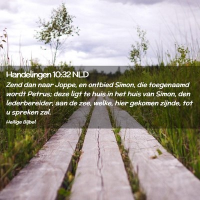 Picture 02 - Handelingen 10:32 NLD - Zend dan naar Joppe, en ontbied Simon, die - Bible Verse Picture