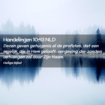 Picture 02 - Handelingen 10:43 NLD - Dezen geven getuigenis al de profeten, dat een - Bible Verse Picture