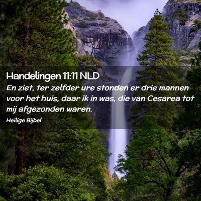 Picture 02 - Handelingen 11:11 NLD - En ziet, ter zelfder ure stonden er drie mannen - Bible Verse Picture