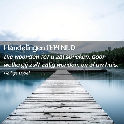Picture 02 - Handelingen 11:14 NLD - Die woorden tot u zal spreken, door welke gij - Bible Verse Picture
