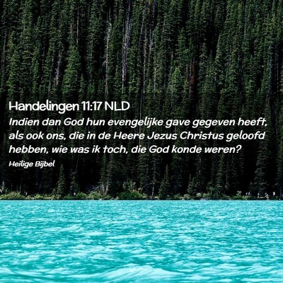 Picture 02 - Handelingen 11:17 NLD - Indien dan God hun evengelijke gave gegeven - Bible Verse Picture