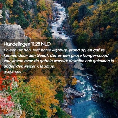 Picture 02 - Handelingen 11:28 NLD - En een uit hen, met name Agabus, stond op, en gaf - Bible Verse Picture