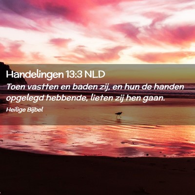 Picture 02 - Handelingen 13:3 NLD - Toen vastten en baden zij, en hun de handen - Bible Verse Picture