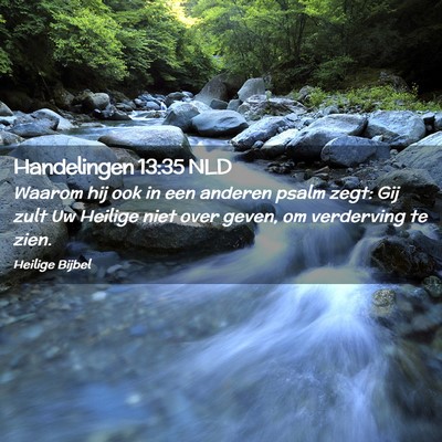 Picture 02 - Handelingen 13:35 NLD - Waarom hij ook in een anderen psalm zegt: Gij - Bible Verse Picture