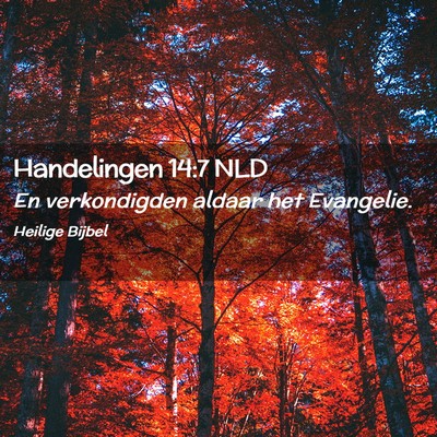 Picture 02 - Handelingen 14:7 NLD - En verkondigden aldaar het - Bible Verse Picture