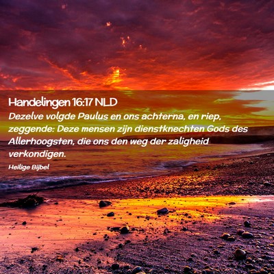 Picture 02 - Handelingen 16:17 NLD - Dezelve volgde Paulus en ons achterna, en riep, - Bible Verse Picture