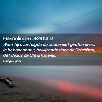Picture 02 - Handelingen 18:28 NLD - Want hij overtuigde de Joden met groten ernst in - Bible Verse Picture