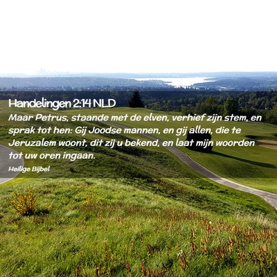 Picture 02 - Handelingen 2:14 NLD - Maar Petrus, staande met de elven, verhief zijn - Bible Verse Picture