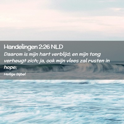 Picture 02 - Handelingen 2:26 NLD - Daarom is mijn hart verblijd; en mijn tong - Bible Verse Picture