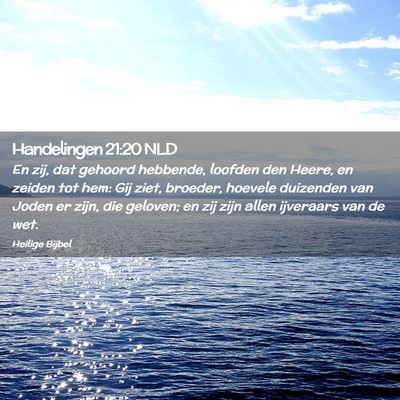 Picture 02 - Handelingen 21:20 NLD - En zij, dat gehoord hebbende, loofden den Heere, - Bible Verse Picture