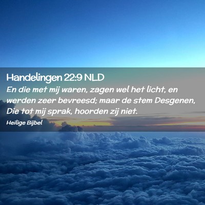 Picture 02 - Handelingen 22:9 NLD - En die met mij waren, zagen wel het licht, en - Bible Verse Picture