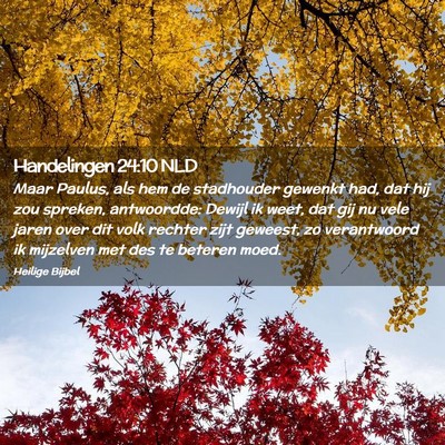 Picture 02 - Handelingen 24:10 NLD - Maar Paulus, als hem de stadhouder gewenkt had, - Bible Verse Picture