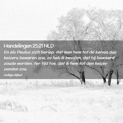 Picture 02 - Handelingen 25:21 NLD - En als Paulus zich beriep, dat men hem tot de - Bible Verse Picture
