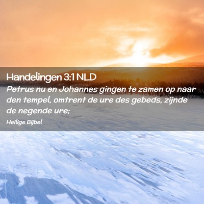 Picture 02 - Handelingen 3:1 NLD - Petrus nu en Johannes gingen te zamen op naar den - Bible Verse Picture