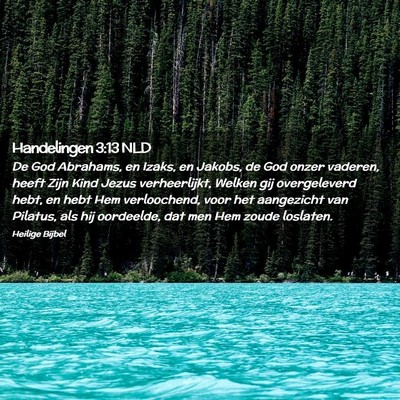 Picture 02 - Handelingen 3:13 NLD - De God Abrahams, en Izaks, en Jakobs, de God - Bible Verse Picture