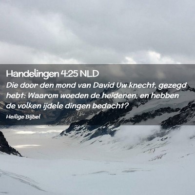 Picture 02 - Handelingen 4:25 NLD - Die door den mond van David Uw knecht, gezegd - Bible Verse Picture