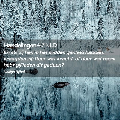 Picture 02 - Handelingen 4:7 NLD - En als zij hen in het midden gesteld hadden, - Bible Verse Picture