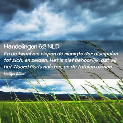 Picture 02 - Handelingen 6:2 NLD - En de twaalven riepen de menigte der discipelen - Bible Verse Picture