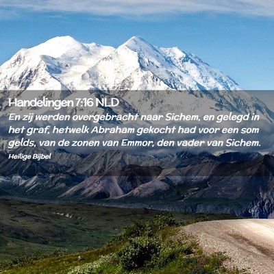 Picture 02 - Handelingen 7:16 NLD - En zij werden overgebracht naar Sichem, en gelegd - Bible Verse Picture