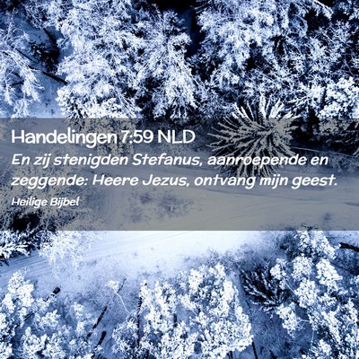 Picture 02 - Handelingen 7:59 NLD - En zij stenigden Stefanus, aanroepende en - Bible Verse Picture