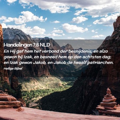 Picture 02 - Handelingen 7:8 NLD - En Hij gaf hem het verbond der besnijdenis; en - Bible Verse Picture