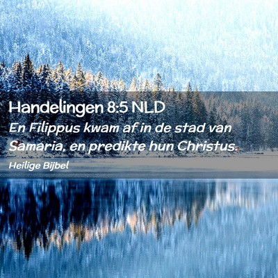 Picture 02 - Handelingen 8:5 NLD - En Filippus kwam af in de stad van Samaria, en - Bible Verse Picture