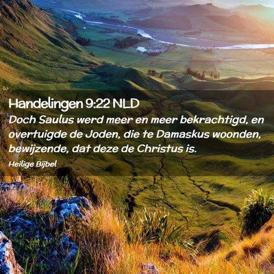 Picture 02 - Handelingen 9:22 NLD - Doch Saulus werd meer en meer bekrachtigd, en - Bible Verse Picture