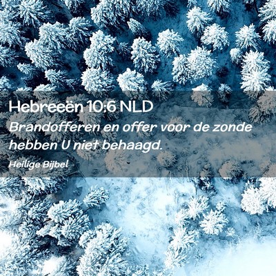 Picture 02 - Hebreeën 10:6 NLD - Brandofferen en offer voor de zonde hebben U niet - Bible Verse Picture