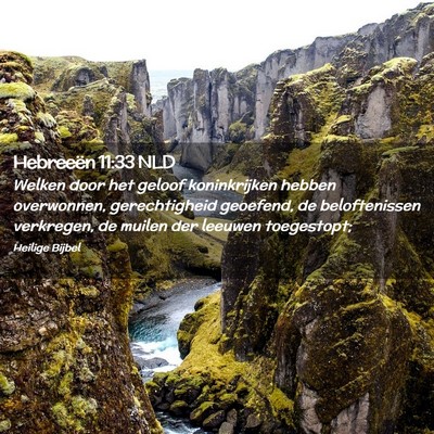 Picture 02 - Hebreeën 11:33 NLD - Welken door het geloof koninkrijken hebben - Bible Verse Picture