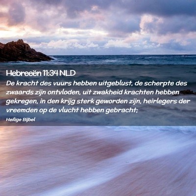 Picture 02 - Hebreeën 11:34 NLD - De kracht des vuurs hebben uitgeblust, de - Bible Verse Picture