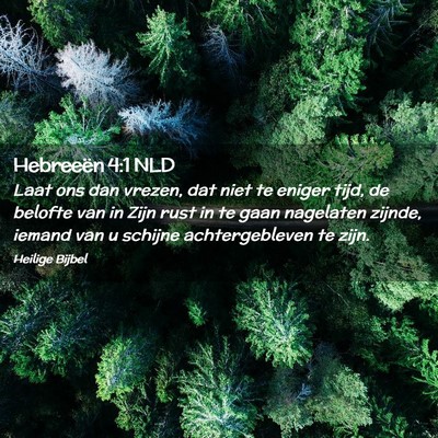 Picture 02 - Hebreeën 4:1 NLD - Laat ons dan vrezen, dat niet te eniger tijd, de - Bible Verse Picture