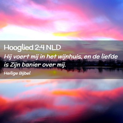 Picture 02 - Hooglied 2:4 NLD - Hij voert mij in het wijnhuis, en de liefde is - Bible Verse Picture