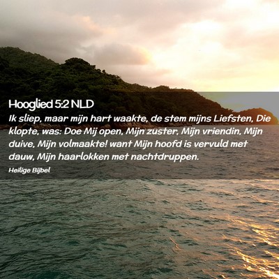 Picture 02 - Hooglied 5:2 NLD - Ik sliep, maar mijn hart waakte, de stem mijns - Bible Verse Picture