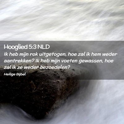 Picture 02 - Hooglied 5:3 NLD - Ik heb mijn rok uitgetogen, hoe zal ik hem weder - Bible Verse Picture