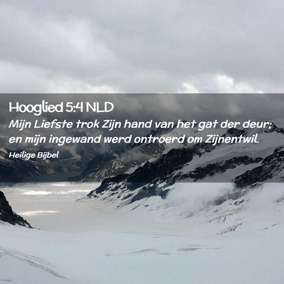 Picture 02 - Hooglied 5:4 NLD - Mijn Liefste trok Zijn hand van het gat der deur; - Bible Verse Picture