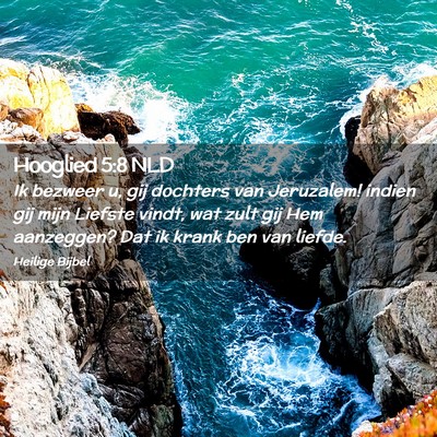 Picture 02 - Hooglied 5:8 NLD - Ik bezweer u, gij dochters van Jeruzalem! indien - Bible Verse Picture