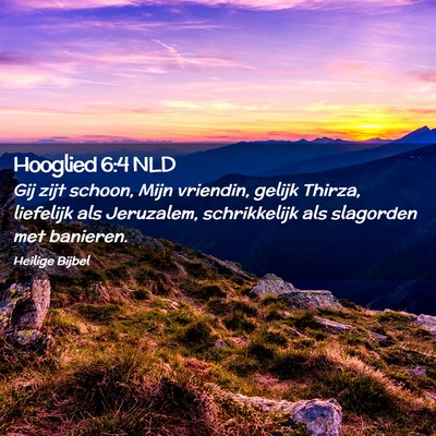 Picture 02 - Hooglied 6:4 NLD - Gij zijt schoon, Mijn vriendin, gelijk Thirza, - Bible Verse Picture